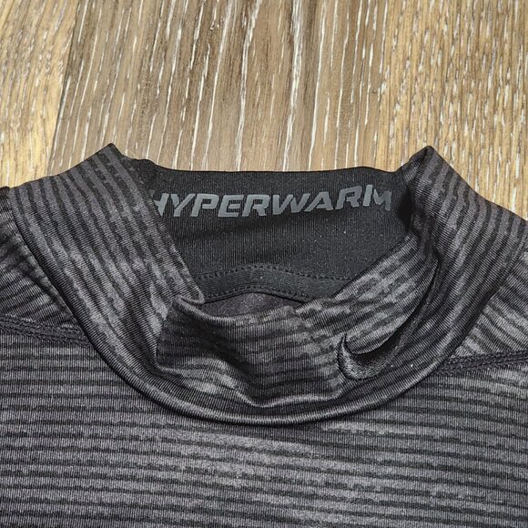 Nike Pro Combat Hyperwarm Black Compression Shirt Long Sleeve Men’s M - Picture 4 of 8